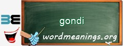 WordMeaning blackboard for gondi